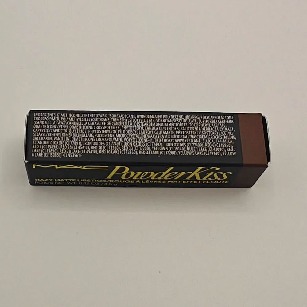 MAC Powder Kiss Hazy Matte Lipstick Chestnut 0.12oz New in Box